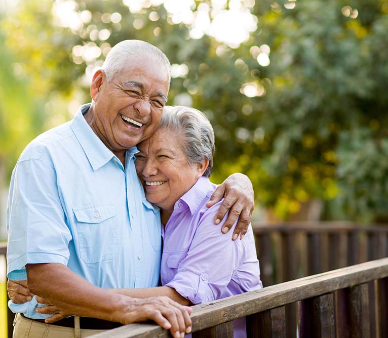 couple on patio